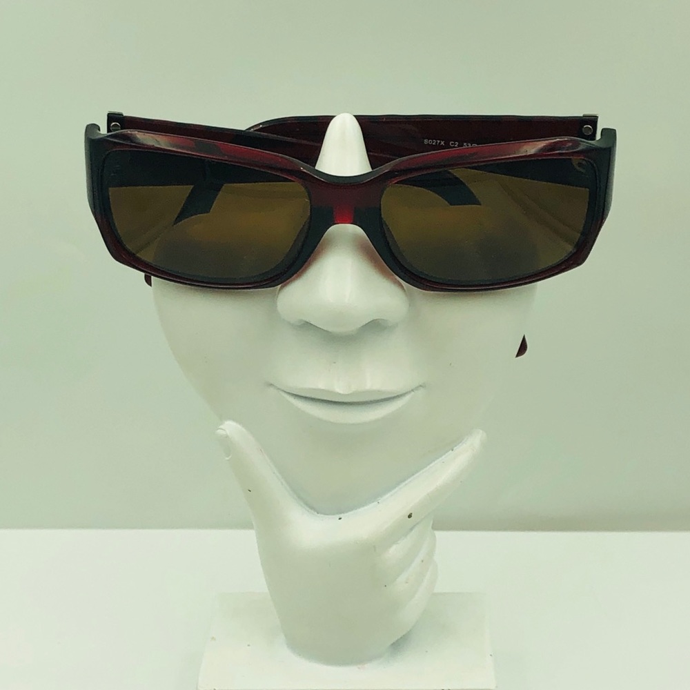 Nu See Red Oval Sunglasses Frames